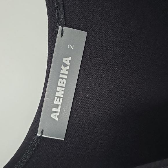 Alembika Black Jersey Dress Size 2 - Picture 7 of 8